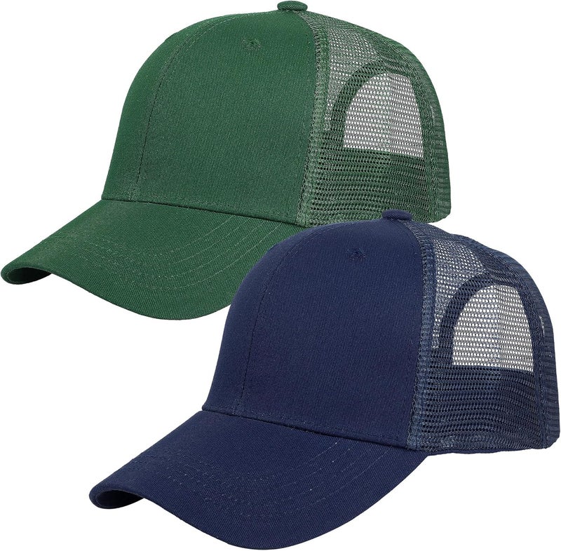 Falari Trucker Hat Baseball Cap Structured Plain Design 6 Panel, Adjustable Size - Image 1